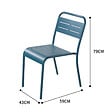 CONCEPT USINE - Lot de 4 chaises en acier bleu BERGAME - vignette