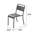 CONCEPT USINE - Lot de 6 chaises en acier gris foncé BERGAME - vignette