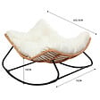 CONCEPT USINE - Fauteuil à bascule en résine tressée coussin beige CANGGU - vignette