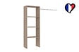 CONCEPT USINE - Dressing bois avec 3 étagères et une penderie : 160 x 40 x 180 cm ELYSEE - vignette
