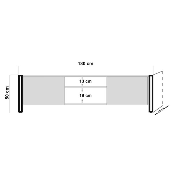 CONCEPT USINE - Meuble TV industriel 180 cm SYN - large