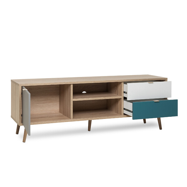 CONCEPT USINE - Meuble TV scandinave 150cm PERAST - large