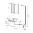 CONCEPT USINE - Meuble d'entrée bois-blanc et porte-manteaux RAMAR - vignette
