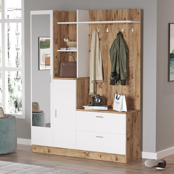 CONCEPT USINE - Meuble d'entrée design style scandinave ANKA - large