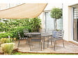 HABITAT ET JARDIN - Table et chaises de jardin en métal "Bilbao" - 6 places - Taupe - vignette