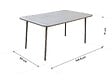 HABITAT ET JARDIN - Table et chaises de jardin en métal "Bilbao" - 6 places - Taupe - vignette