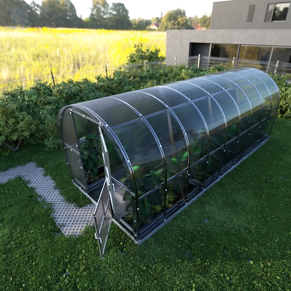 KLASIKA GREENHOUSES - Serre de jardin KLASIKA ARCH EXTRA 3 x 6 m (18 m²), 4 mm avec revêtement en polycarbonate - large