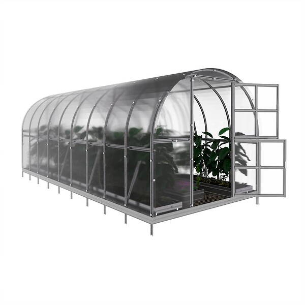 KLASIKA GREENHOUSES - Serre de jardin KLASIKA ARCH EXTRA 3 x 6 m (18 m²), 4 mm avec revêtement en polycarbonate - large
