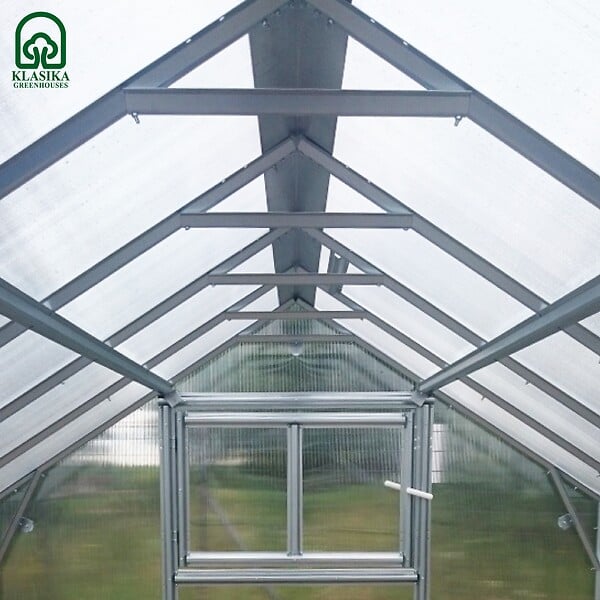 KLASIKA GREENHOUSES - Serre de jardin KLASIKA HOUSE PREMIUM 2,35 x 4,12 m (9,68 m²), 6 mm avec revêtement en polycarbonate - large