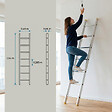 HOSTRÃ–M - Echelle simple StablePro 7 marches en aluminium, légère et durable, hauteur de travail maximale 2,95m, garantie 5 ans, charge maximale 150kg, Hostrom - vignette