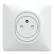 SCHNEIDER ELECTRIC - Ovalis - Lot de 5 prises 2P+T affleurante blanc - Monobloc - avec griffes 16A - vignette