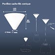 TIBELEC - Pavillon plastique conique diamètre 125mm hauteur 85mm bc - vignette
