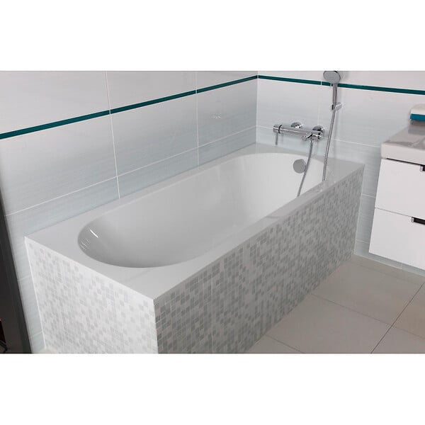 VILLEROY ET BOCH - Villeroy & Boch Oberon 170 x 70 cm Baignoire gauche et droite ovale en Quaryl® , avec pieds, blanc (UBQ177OBE2V-01) - large