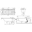 VILLEROY ET BOCH - Villeroy & Boch Oberon 170 x 70 cm Baignoire gauche et droite ovale en Quaryl® , avec pieds, blanc (UBQ177OBE2V-01) - vignette