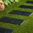 RO'MA NATURE - Pas japonais Rectangle Ardoise Noire 50x25x2-3 cm (lot de 10) - vignette