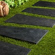 RO'MA NATURE - Pas japonais Trapèze Ardoise Noire 80x30/50x3 cm (lot de 15) - vignette