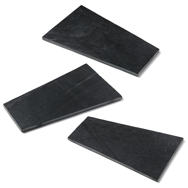 RO'MA NATURE - Pas japonais Trapèze Ardoise Noire 80x30/50x3 cm (lot de 15) - large