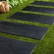 RO'MA NATURE - Pas japonais Rectangle Ardoise Noire 100x50x2-3 cm (lot de 15) - vignette