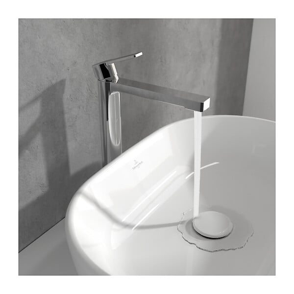 VILLEROY & BOCH - Villeroy & Boch Architectura Mitigeur Monocommande Surélevée pour Lavabo,avec vidage, Chrome  (TVW10300500061) - large