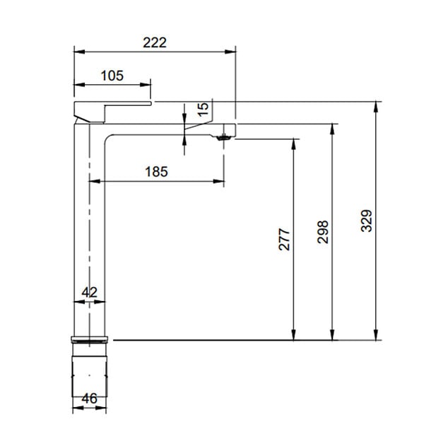 VILLEROY & BOCH - Villeroy & Boch Architectura Mitigeur Monocommande Surélevée pour Lavabo,avec vidage, Chrome  (TVW10300500061) - large