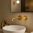 GROHE - Mitigeur mural lavabo Essence Taille L Cool Sunrise Brossé + corps encastré - vignette