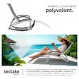 TECTAKE - Chaise longue jardin 2 en 1 transat bain de soleil anthracite textilène aluminium 4 positions inclinable fauteuil bascule 120kg pliable - vignette