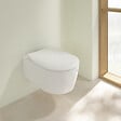 VILLEROY ET BOCH - Villeroy & Boch Avento Combipack WC suspendu sans bride à fond creux DirectFlush + Abattant slim amovible avec frein de chute, Blanc (5656FS01) - vignette