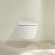 VILLEROY ET BOCH - Villeroy & Boch Avento Combipack WC suspendu sans bride à fond creux DirectFlush + Abattant slim amovible avec frein de chute, Blanc (5656FS01) - vignette