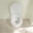 VILLEROY ET BOCH - Villeroy & Boch Avento Combipack WC suspendu sans bride à fond creux DirectFlush + Abattant slim amovible avec frein de chute, Blanc (5656FS01) - vignette
