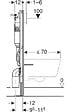 GEBERIT - Geberit Duofix Bâti-support autoportant pour WC suspendu, 112 cm, avec réservoir à encastrer Delta 12 cm (457.565.00.3) - vignette