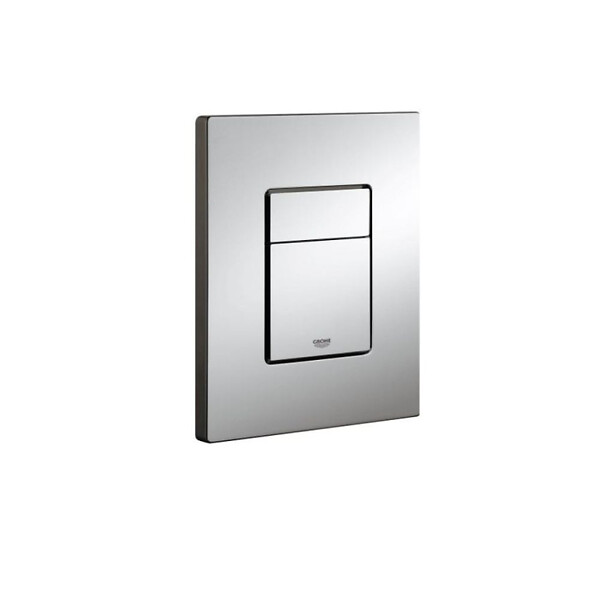 GROHE - Grohe Pack WC Bâti support Grohe Rapid SL + Cuvette sans bride Grohe Bau Ceramic, Blanc + plaque de déclenchement: Chrome (39586000) - large