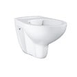GROHE - Grohe Pack WC Bâti support Grohe Rapid SL + Cuvette sans bride Grohe Bau Ceramic, Blanc + plaque de déclenchement: Chrome (39586000) - vignette