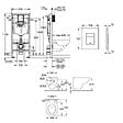 GROHE - Grohe Pack WC Bâti support Grohe Rapid SL + Cuvette sans bride Grohe Bau Ceramic, Blanc + plaque de déclenchement: Chrome (39586000) - vignette