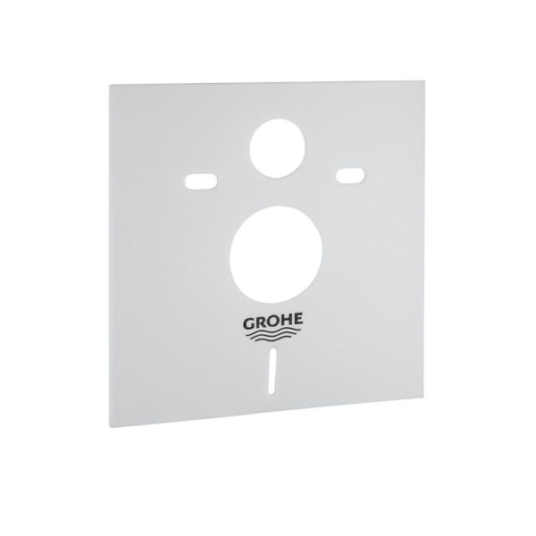 GROHE - Grohe Pack WC Bâti support Grohe Rapid SL + Cuvette sans bride Grohe Bau Ceramic, Blanc + plaque de déclenchement: Chrome (39586000) - large