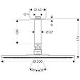 HANSGROHE - Hansgrohe Douche de tête Raindance S 300 AIR avec raccord plafond 100 mm (27494000) - vignette