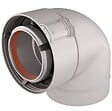 UBBINK - Coude 90° Rolux Sekurit gaz 80/125mm Alu/PVC - UBBINK - 228521 - vignette