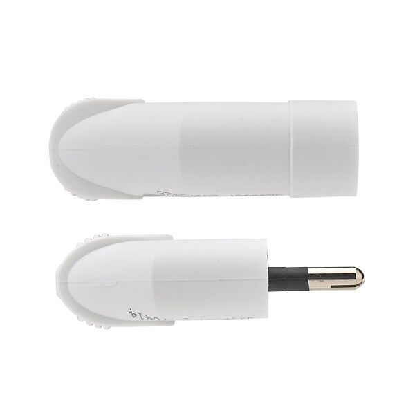 DEBFLEX - DEBFLEX - FICHE MALE & FEMELLE 2P 6A DROITE A COIFFE BLANC - large