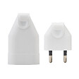DEBFLEX - DEBFLEX - FICHE MALE & FEMELLE 2P 6A DROITE A COIFFE BLANC - vignette