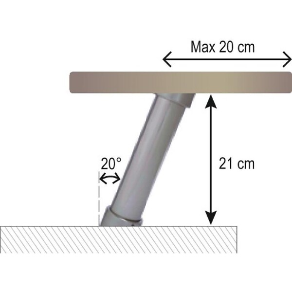 CENTRALE BRICO - Support De Snack Lux En Aluminium Finition Inox Brossé Lot De 2 - large