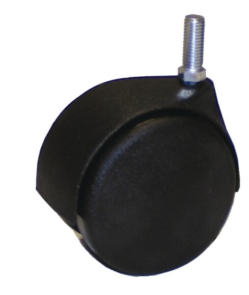AVL - Roulette double galet noire diamètre 50mm tige M10 à  frein - AVL - 595526A - large