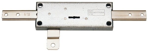 MOTTURA - Serrure de rideau métallique 3 points de fermeture central à  double panneton zingué - MOTTURA â€“ 45853 - large