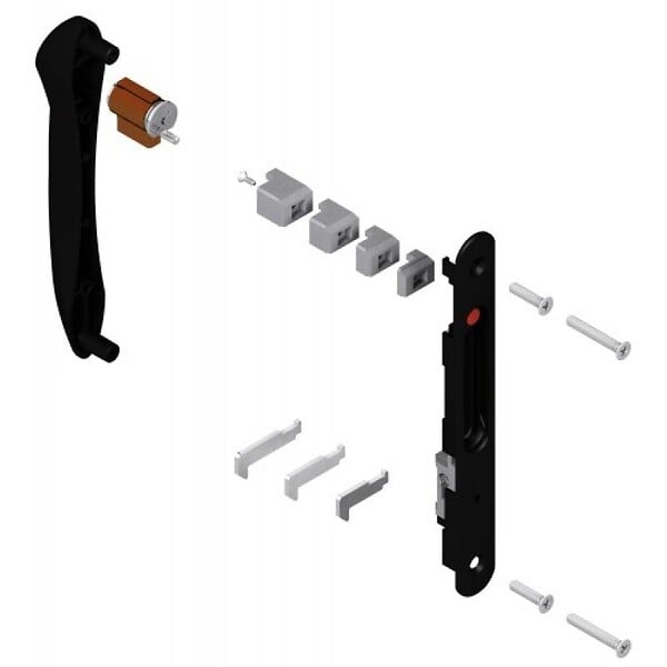 LA CROISEE DS - KIT FERMETURE DOUBLE RENOV NR RAL9005 - large