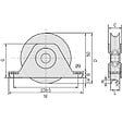 COMMUNELLO - Roue à support intérieur à gorge ronde 337 diamètre 120 mm - 1 roulement pour roues à roulements à billes - vignette