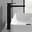 VILLEROY & BOCH - Villeroy & Boch Architectura Square Mitigeur Monocommande pour lavabo, Surélevée, Avec vidage, Noir Mat (TVW125002000K5) - vignette
