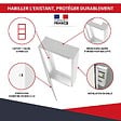 ATOLE - Coffret d'habillage ATOLE 13 modules en acier blanc avec serrure à clef - H 117 x L 34 x P 14 cm - Réf. RCH600GSS - vignette