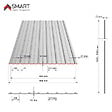 BRAVO THE SMART SOLUTION - Tôle bac acier - Toiture - Couverture - plaque H12+ Coloris Gris Anthracite RAL 7016 Dimensions 1200x906x0.40 mm - vignette