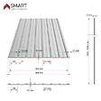 BRAVO THE SMART SOLUTION - Tôle bac acier - Toiture - Couverture - plaque H12+ Coloris Apple Tree Dimensions 1200x906x0.40 mm - vignette