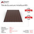 BRAVO THE SMART SOLUTION - Tôle bac acier - Toiture - Couverture - plaque H12+ Coloris Brun Chocolat RALl 8017  Dimensions 1200x906x0.40mm - vignette