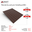 BRAVO THE SMART SOLUTION - Tôle bac acier - Toiture - Couverture - plaque H12+ Coloris Brun Chocolat RALl 8017  Dimensions 1200x906x0.40mm - vignette