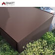 BRAVO THE SMART SOLUTION - Tôle bac acier - Toiture - Couverture - plaque H12+ Coloris Brun Chocolat RALl 8017  Dimensions 1200x906x0.40mm - vignette